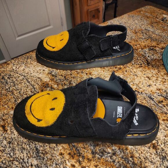 Dr. Martens Jorge Mules Smiley Face Black Mens Sandals Shoes US 12 main image 13
